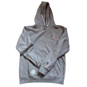 GOAT USA Men's Gray Hooded Sweatshirt EUC Size AS